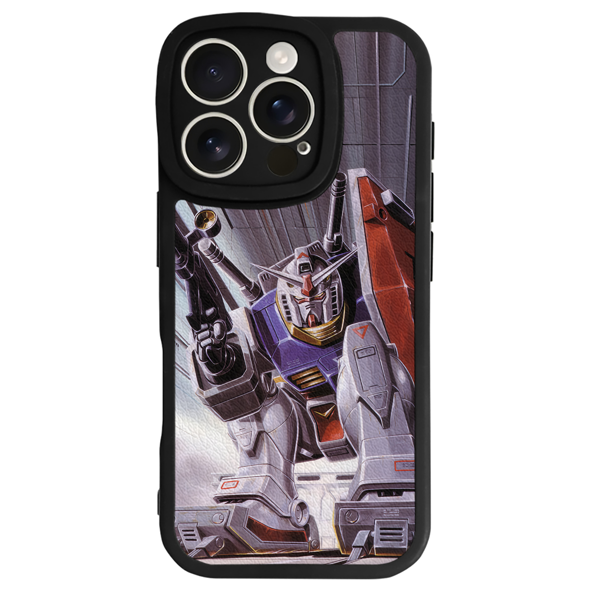 （画像用） 機動戦士ガンダム Mobile Suit Gundam 【iPhone 16シリーズ対応】シリコンスマホケース（レザー調） 材質：シリコン